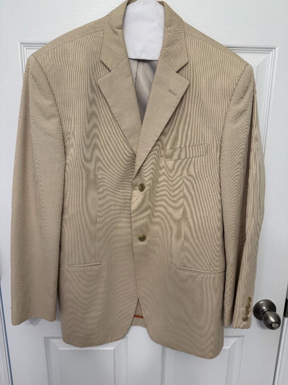 Enterprise by Haggar Striped Sportscoat Blazer Seersucker Jacket Mens 42R